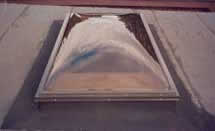 Single Flat Roof Curb Mounted Skylight